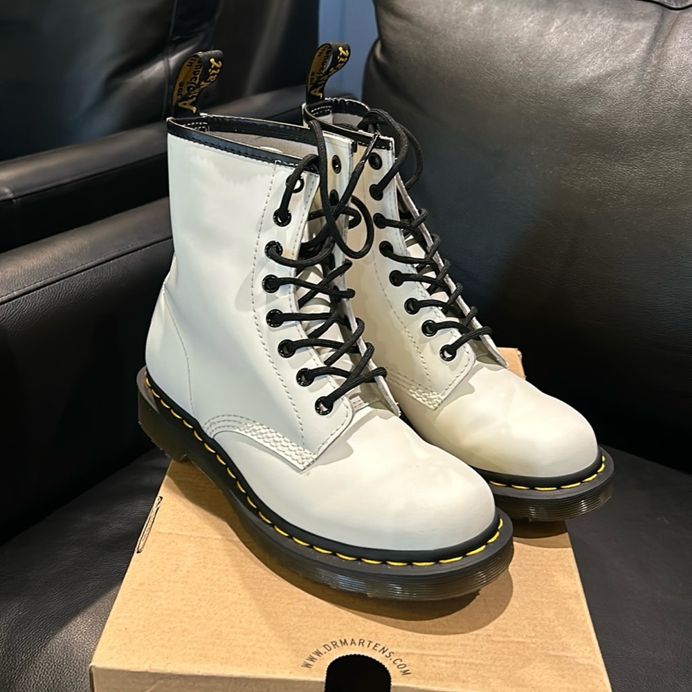 Dr. Martens white boots